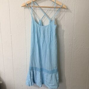 Alter d'‎ State Blue Flowy Tiered Mini Dress Womens Size S NWT